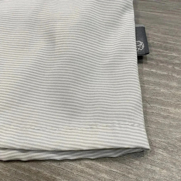 Mountain Hardwear Citypass Shirt Womens Large Gray Popover Striped Roll Tab EUC - Picture 8 of 16